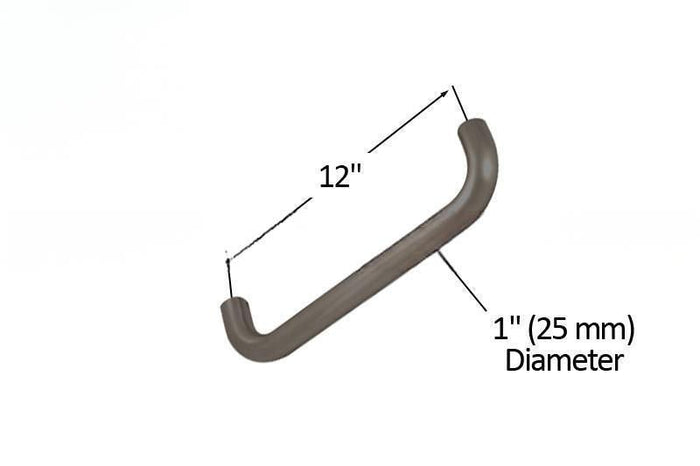 Low Profile Bronze Anodized Aluminum Storefront Door Pull 'D' Handle 9" - Reflect Window & Door