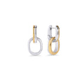 Two-tone drop earrings with two interlocking oval links on a white background. Nickel-free and waterproof jewelry by Mia Bijoux Canada.

Boucles d'oreilles pendantes deux tons à deux maillons ovales entrelacés sur fond blanc. Bijoux sans nickel et résistants à l'eau par Mia Bijoux Canada.