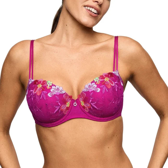 Marie Jo Odilly Wild Rose Padded Balcony Bra Front