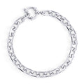 Trendy rectangle links stainless steel bracelet no allergic reaction MIAJWL