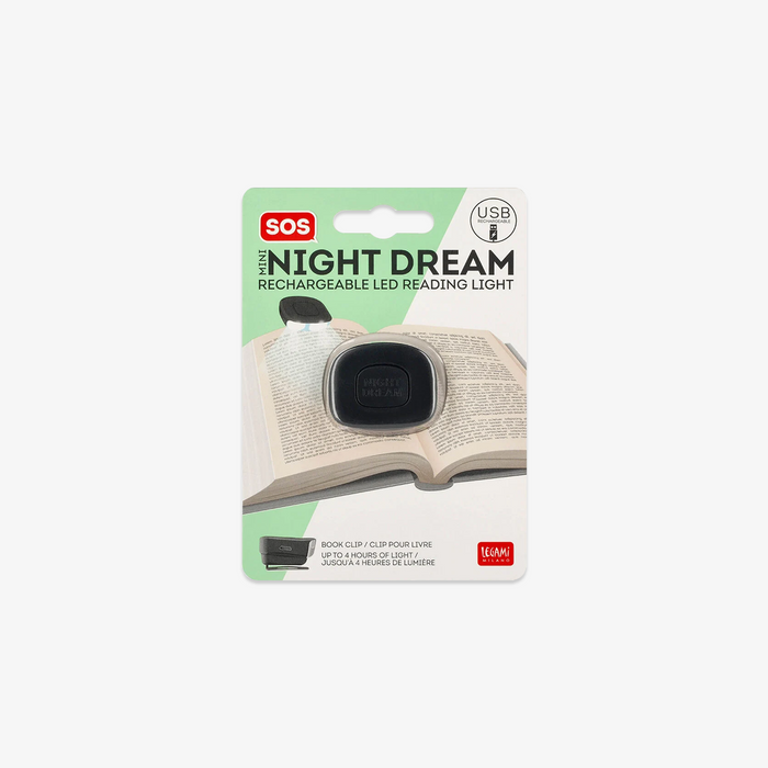 Packaged night light as a book clip on a white background