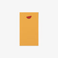 Yellow notebook with a red watermelon design on a white background
