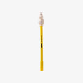 Yellow pen with Moomin on a white background