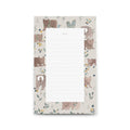 Notepad with bear illustrations on a white background
