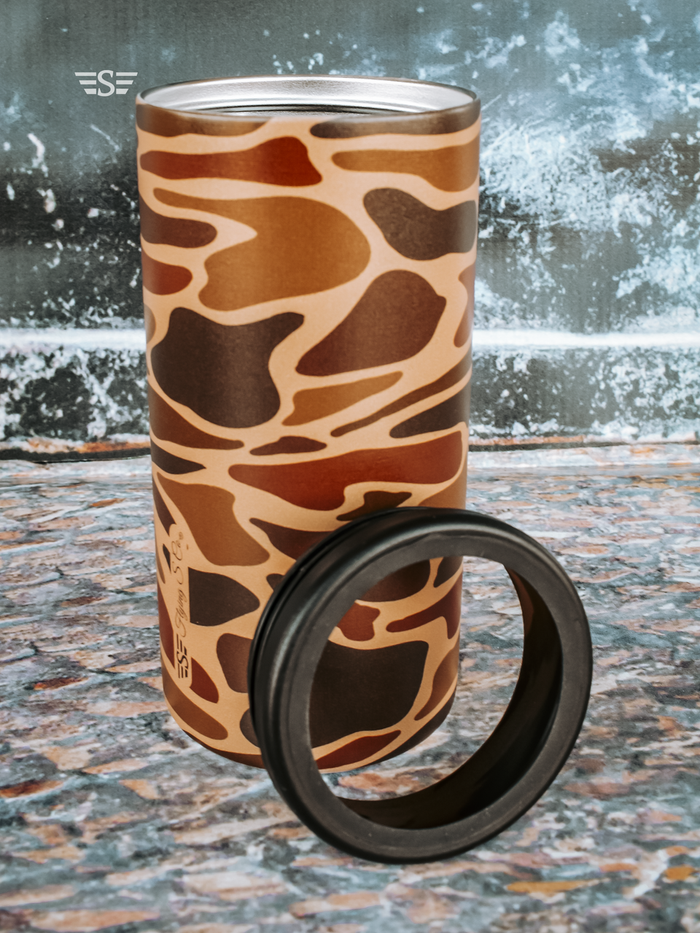 Old Style Duck Camo Tall Can Cooler