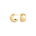 Gold chunky dome hoop earrings – allergy-free, waterproof & tarnish-resistant stainless steel earrings for sensitive ears, best everyday gold hoops for women by Mia Bijoux Canada
