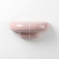Orbi XS designer floating shelf in glossy Blush Pink, compact handcrafted shelf for contemporary interiors.