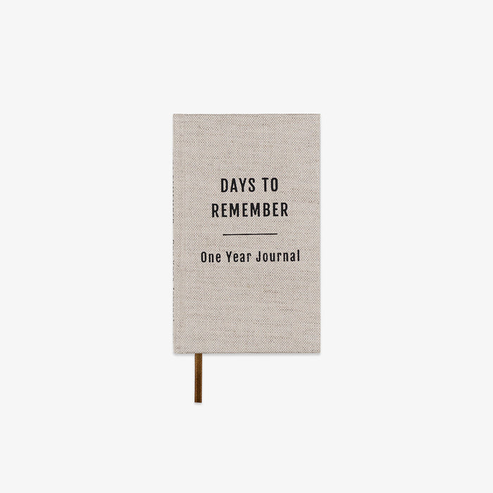One Year Journal in beige with the text 'Days to Remember'