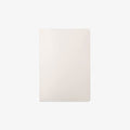 White rectangular plain and blank notebook on a white background