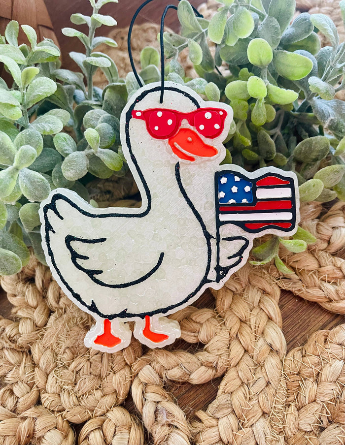 Patriotic Goose Car Freshie