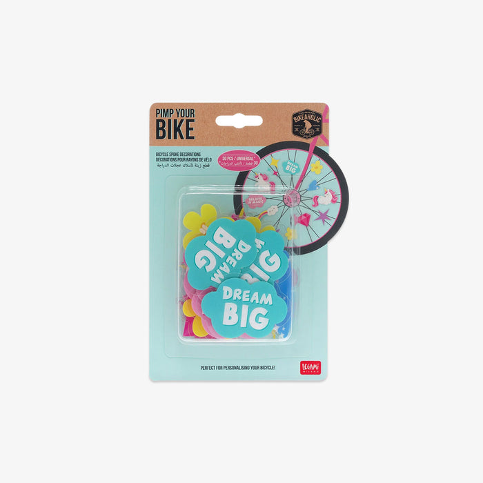 Package with bike decoration in Unicorn magic theme. 'Pimp your bike'
