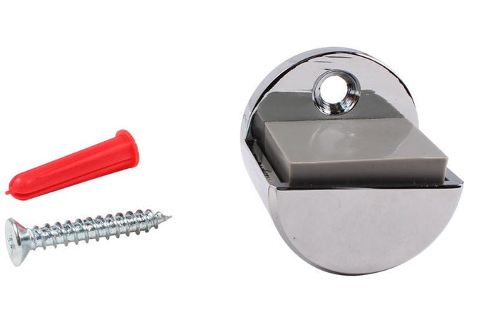 Polished Chrome Door Stop - 1 - 1/2" Height - Reflect Window & Door