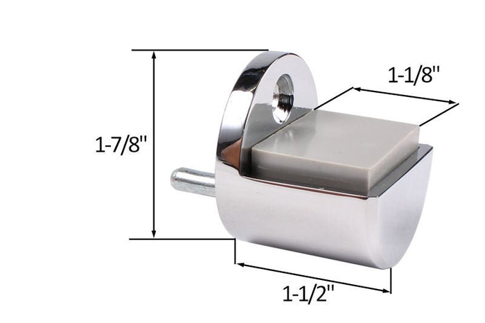 Polished Chrome Door Stop - 1 - 1/2" Height - Reflect Window & Door