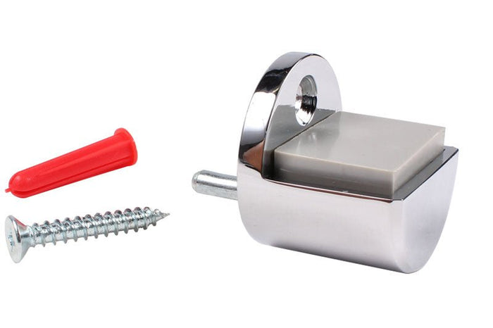 Polished Chrome Door Stop - 1 - 1/2" Height - Reflect Window & Door