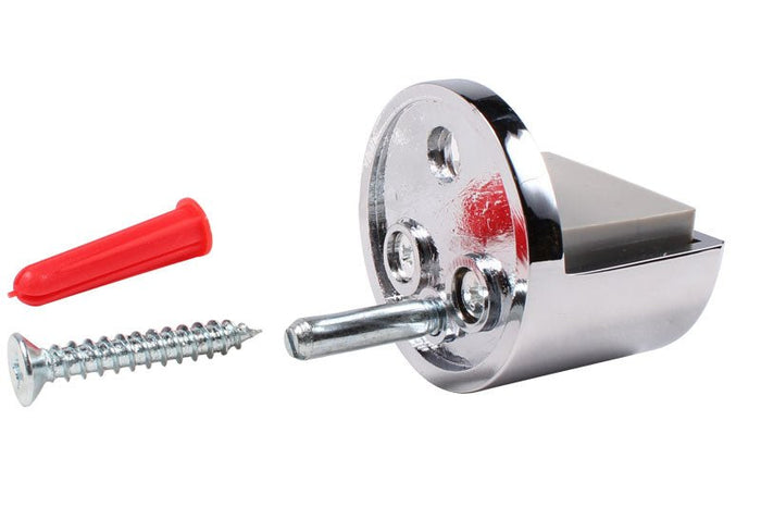 Polished Chrome Door Stop - 1 - 1/2" Height - Reflect Window & Door