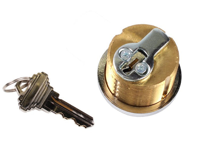 Polished Stainless Commercial Door Cylinder with Key - Reflect Window & Door