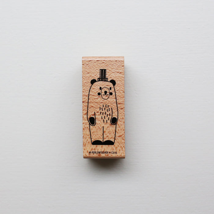 RUBBER STAMP // BEAR WITH HAT
