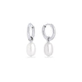 Sally Pearl Huggie Earrings