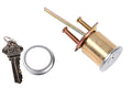 Satin Aluminum Commercial Door Cylinder with Key - Reflect Window & Door