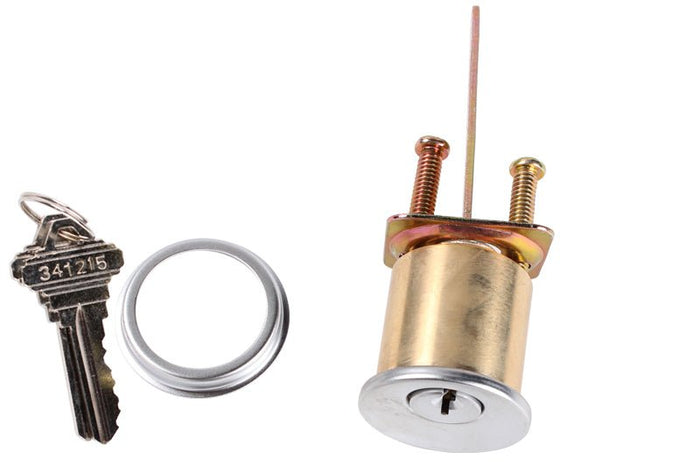 Satin Aluminum Commercial Door Cylinder with Key - Reflect Window & Door