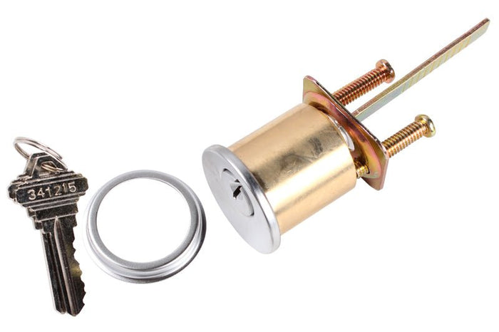 Satin Aluminum Commercial Door Cylinder with Key - Reflect Window & Door