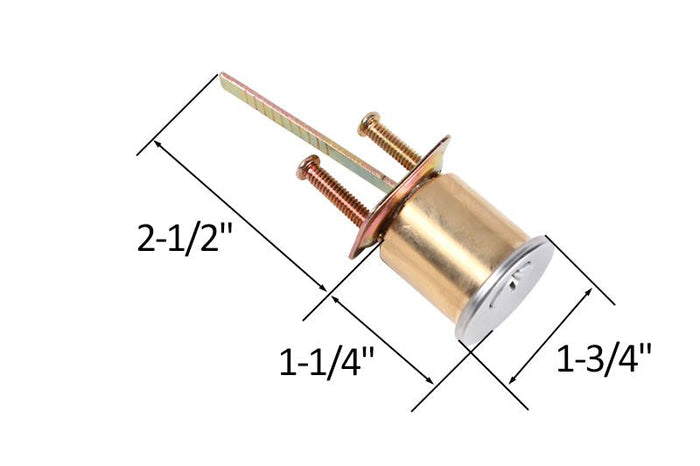 Satin Aluminum Commercial Door Cylinder with Key - Reflect Window & Door