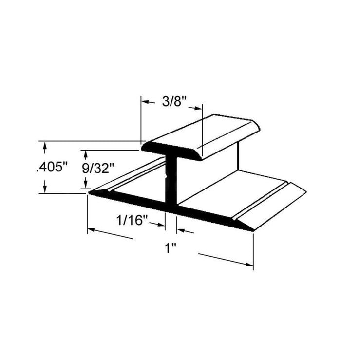 Satin Aluminum Mirror Divider Bar - Reflect Window & Door