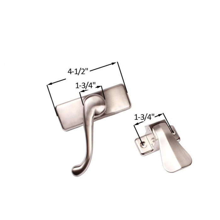 AluminArt Storm Door Handle Replacement – Regal Satin Chrome Set - Reflect Window & Door