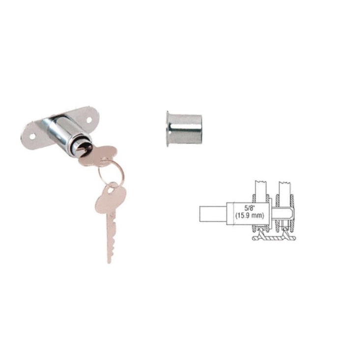 Showcase Track Chrome Plunger Lock - Reflect Window & Door