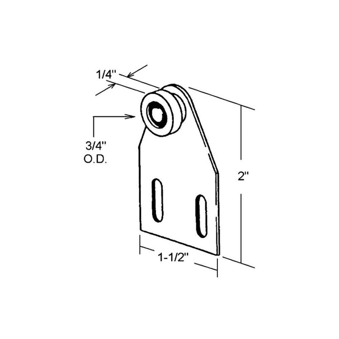 Shower Door 3/4" Oval Edge Nylon Door Roller Assembly - Reflect Window & Door