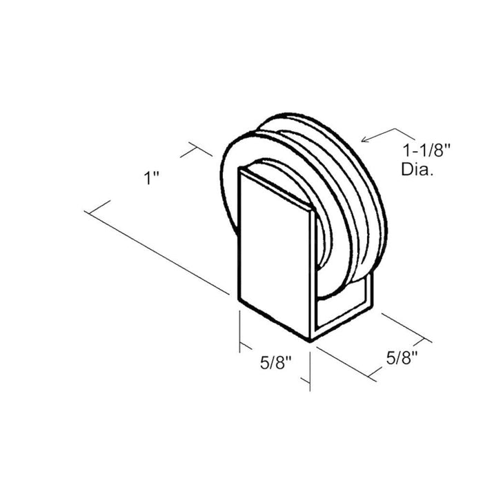 Sliding Glass Patio Door 1 - 1/8" Steel Ball Bearing Roller For Horizon Doors - Reflect Window & Door