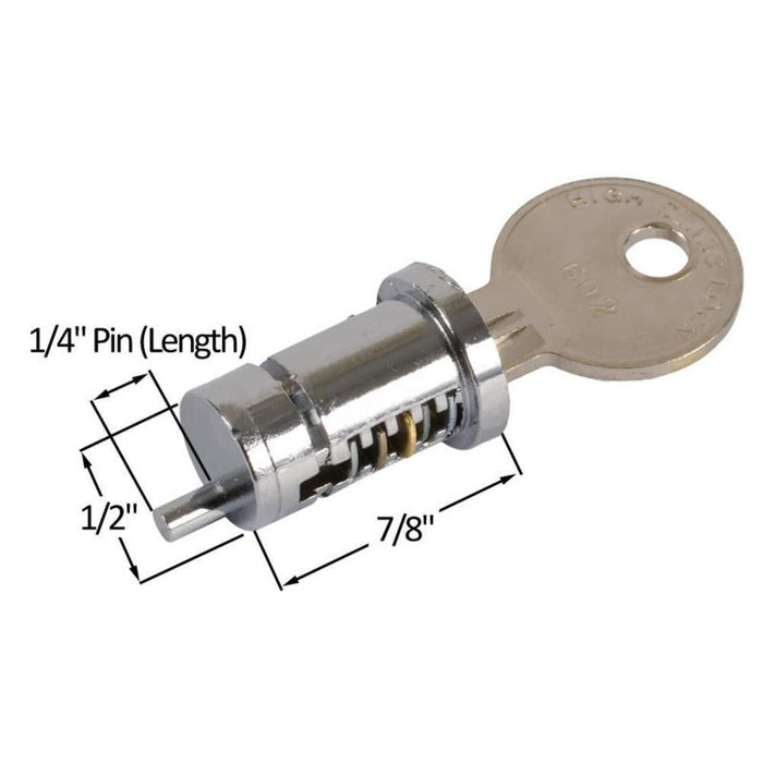 Sliding Glass Patio Door Cylinder Lock for 1 - 1/8" to 1 - 1/4" Doors - Reflect Window & Door