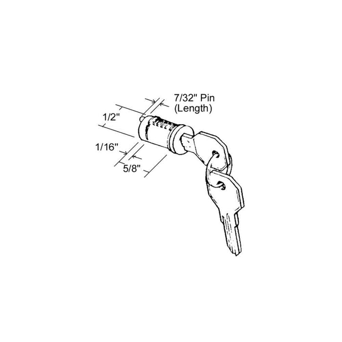 Sliding Glass Patio Door Cylinder Lock for 1 - 1/8" to 1 - 1/4" Doors - Reflect Window & Door