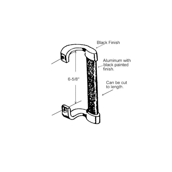 Sliding Glass Patio Door Hardwood Inside Pull 6 - 5/8" Screw Holes - Reflect Window & Door
