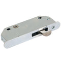 Sliding Glass Patio Door Stainless Steel Mortise Lock 1/2" Wide with 2 - 9/16" Screw Holes and Vertical Keyway - Reflect Window & Door