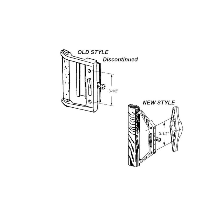 Sliding Glass Patio Door Wood/Aluminum Internal Lock Handle Set With 3 - 1/2" Screw Holes - Reflect Window & Door