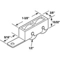 Sliding Window Roller – 1/2" Flat Edge Brass Wheel with 3/8" Nylon Housing Replacement - Reflect Window & Door