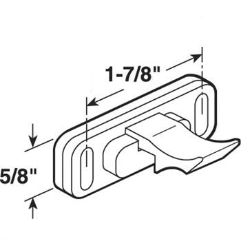Sliding Window Security Latch, Plastic, White, 1 - 7/8 inch Hole Centers - Reflect Window & Door