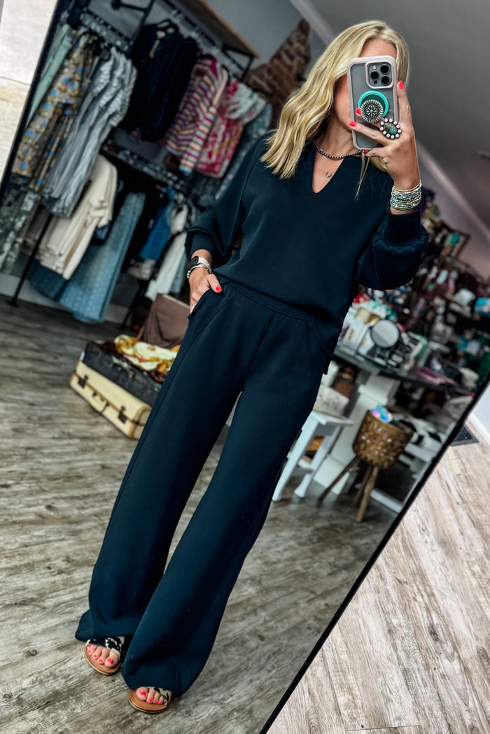 Sophie Black Pants Set