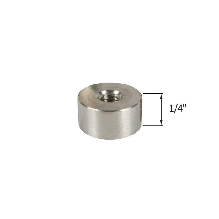 Standoff Bases (2" Diameter) (Brushed Stainless) (Height 1/4") - Reflect Window & Door