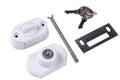 White Keyed Deadbolt for Residential Swinging Screen & Storm Doors - Reflect Window & Door