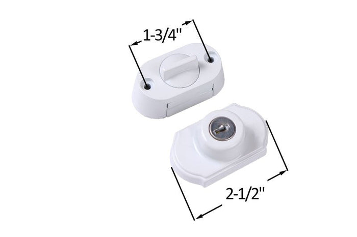 White Keyed Deadbolt for Residential Swinging Screen & Storm Doors - Reflect Window & Door