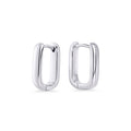 Small rectangle stainless steel comfortable huggie earrings safe for skin MIAJWL