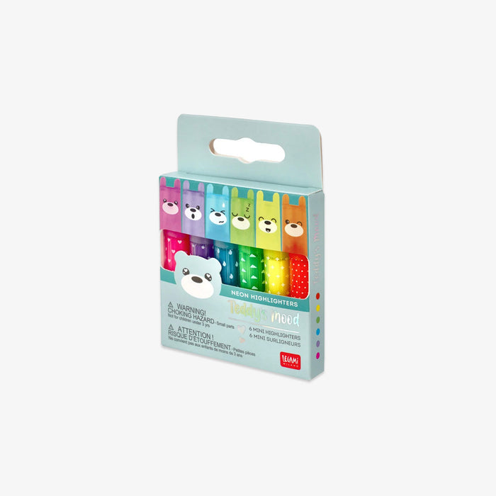TEDDY'S MOOD MINI HIGHLIGHTERS // SET OF 6