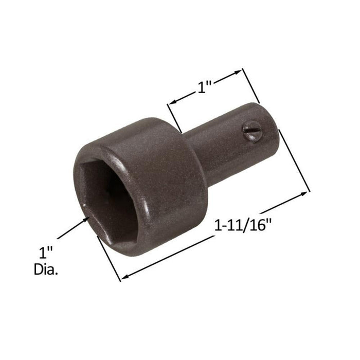 Truth Hardware Brown Hex Drive Socket Adaptor - Reflect Window & Door