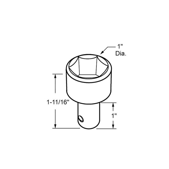 Truth Hardware Brown Hex Drive Socket Adaptor - Reflect Window & Door