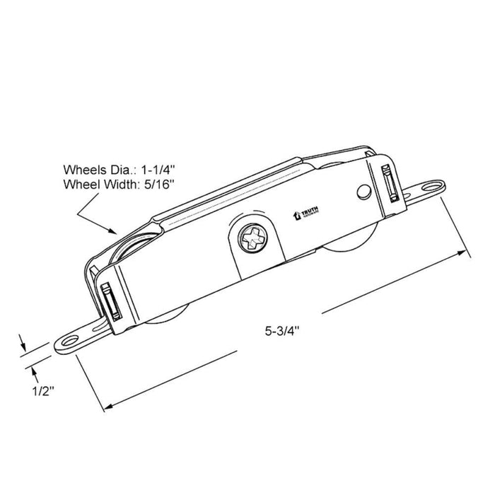 Sliding Glass Door Roller Assembly – Tandem Steel Ball Bearings, Truth Hardware - Reflect Window & Door
