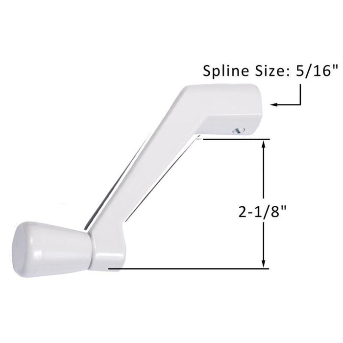 Window Crank Handle Replacement – Truth Hardware 5/16" Spline, White - Reflect Window & Door