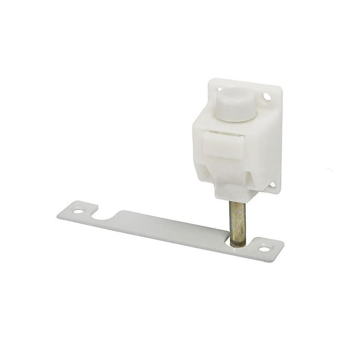 White Foot Operated Patio Door Lock with Keeper – Truth Hardware Sliding Door Lock - Reflect Window & Door