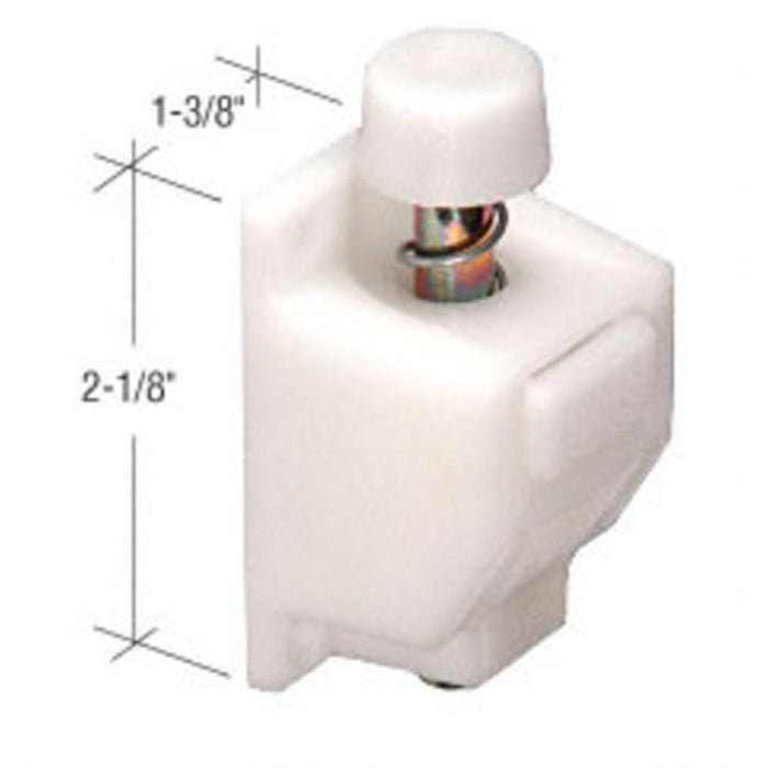 White Foot Operated Patio Door Lock with Keeper – Truth Hardware Sliding Door Lock - Reflect Window & Door